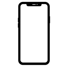 Mobile electronic cell phone Illustration empty screen