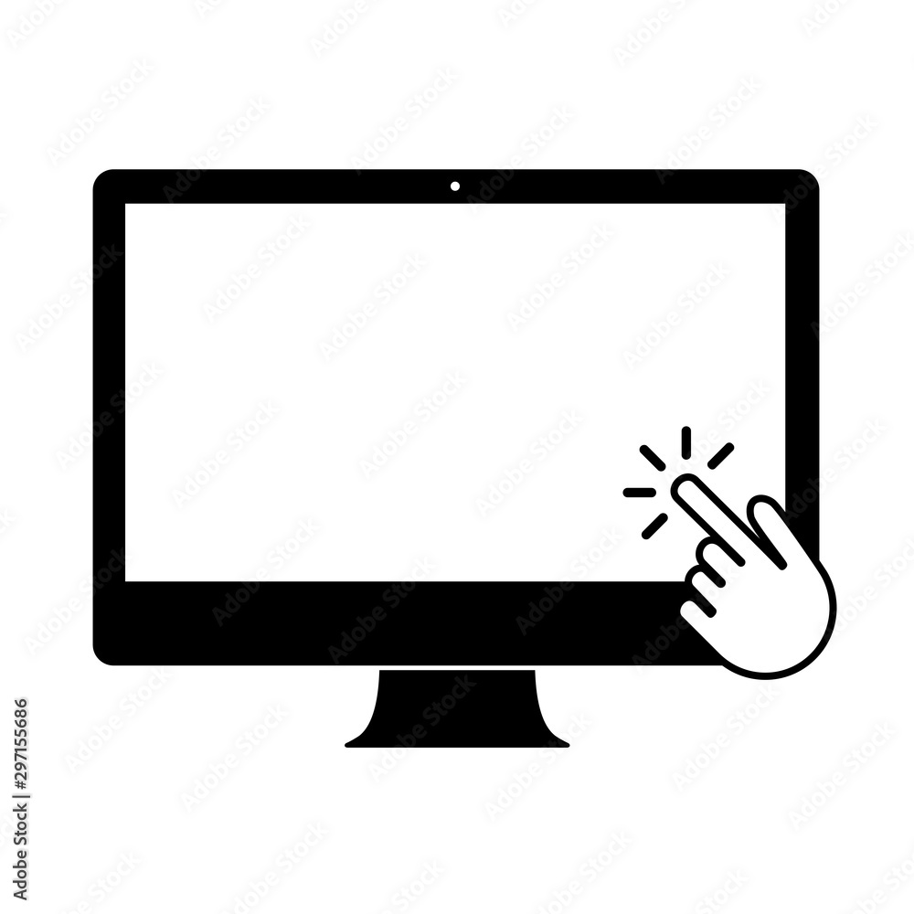 Poster digital technology concept computer mouse click vector