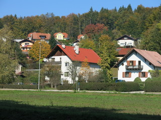 landscape in Slovenia in autumn