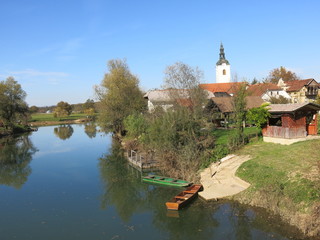 Fototapeta na wymiar pastoral view of Slovenia, rural panorama