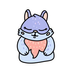 Cute squirrel hand drawn vector character