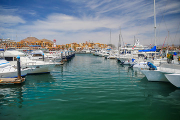 Fototapeta na wymiar Sights of the marina in Cabo San Lucas Mexico