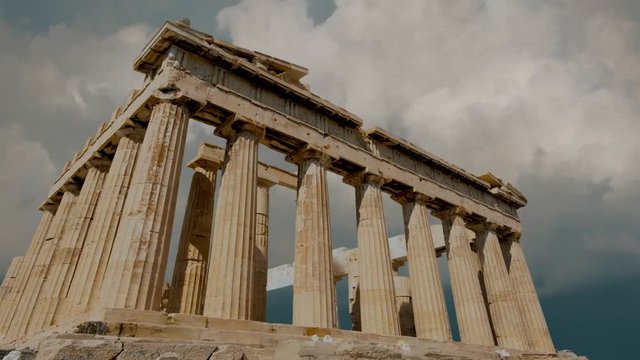Parfenon, ancient Greek temple, located on the Acropolis of Athens