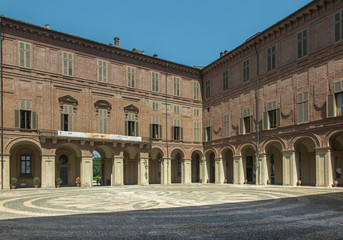 Fototapeta na wymiar Courtyard of the Royal Palace in Turin
