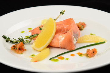 salmon with vegetables