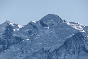 Fototapeta na wymiar Top of Mont Blanc in winter