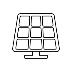 solar battery icon. Element of technologies icon with name for mobile concept and web apps. Thin line solar battery icon can be used for web and mobile. Premium icon on white background