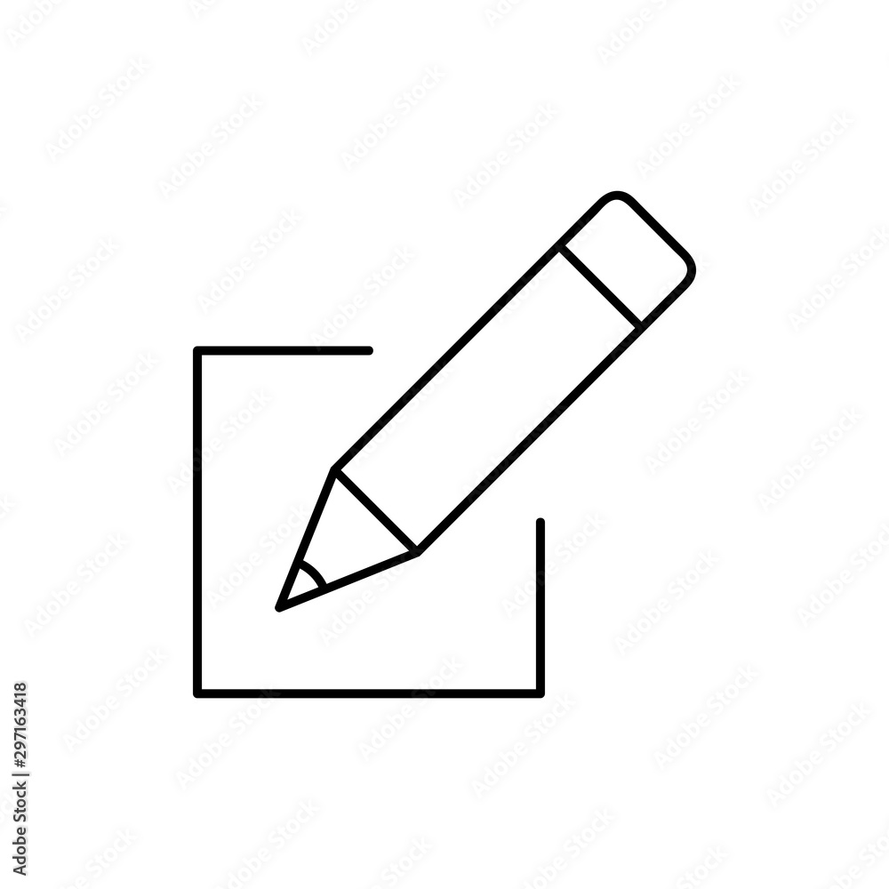 Aufkleber edit icon, sign up icon gray vector illustration. symbol for web site computer and mobile vector.
