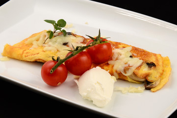 Eggs and tomatos
