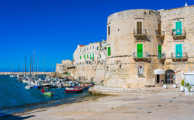 The beautiful waterfront of Giovinazzo, town in the province of Bari, Puglia (Apulia), southern Italy.