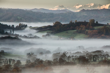 Paisaje con nieblas