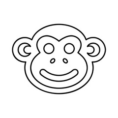 Linear monkey icon from Brazilia outline collection. Thin line monkey vector isolated on white background. trendy illustration