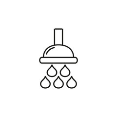Fototapeta premium Shower line icon, outline vector sign, linear style pictogram isolated on white. Douche symbol, logo illustration. Pixel perfect graphics