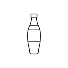 Bottle of water Icon Food Outlined Drink. High quality black outline pictogram for web site design and mobile apps. Vector illustration on a white background.