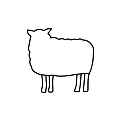 Sheep sketch icon for web, mobile and infographics. Hand drawn sheep icon.