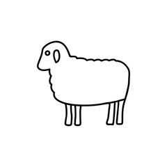 Sheep sketch icon for web, mobile and infographics. Hand drawn sheep icon.