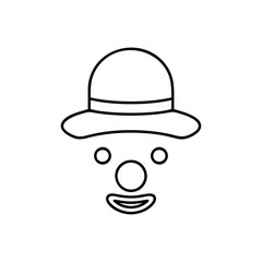 clown icon. high quality line clown icon on white background. from birthday party collection flat trendy vector clown symbol. use for web and mobile
