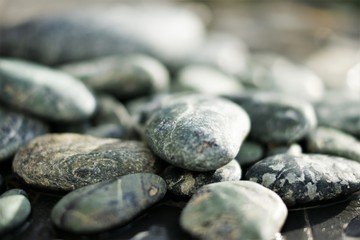 couple of beautiful green colored stones in the sun