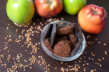 chocolate with nuts and raisins