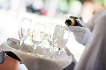 glasses of champagne