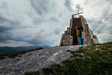 alpine church on Venet hill Austria 