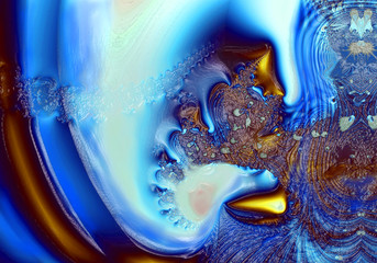 Computer graphics, original art creation. Made by a combined technique.