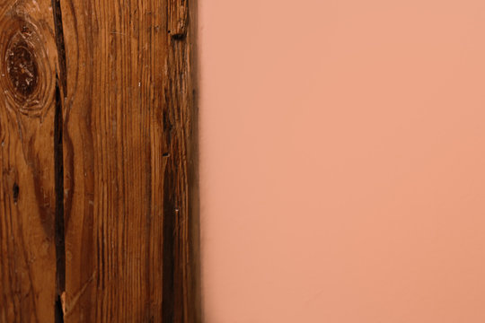 wood and orange background