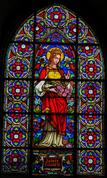 Stained Glass of  Saint Elisabeth - St Valery Sur Somme