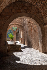 Obraz premium Rocamadour in the Lot department of southwest France. Its Sanctuary of the Blessed Virgin Mary, has for centuries attracted pilgrims from many countries.