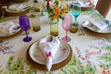 festive table setting