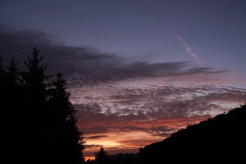 sunset in the village, Poland, Europe