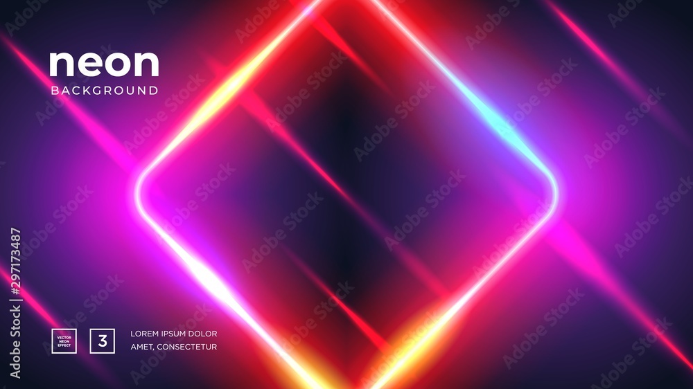 Canvas Prints futuristic abstract colorful vector background with glowing electric bright neon lines . abstract mo