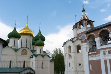 Suzdal. Belfry and Transfiguration Cathedral of the Spaso-Efimiev monastery