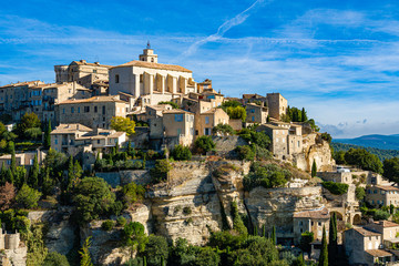 Medieval hilltop town of Gordes. Luberon national park. Provence. France.