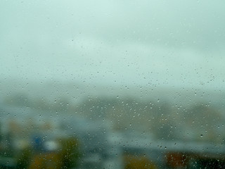 Rain drops on window
