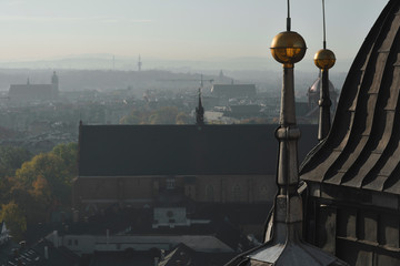 Miasto Kraków - panorama - obrazy, fototapety, plakaty