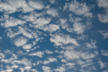 Autumn storm clouds in the evening sky