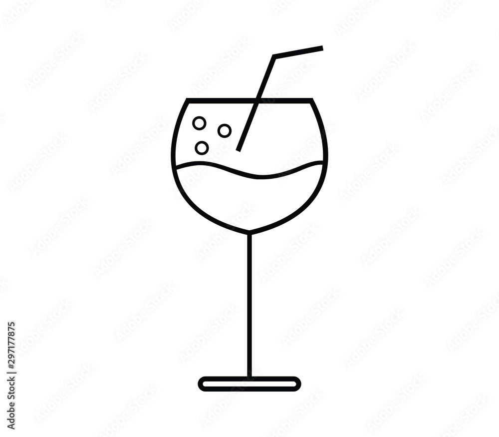 Sticker cocktail icon