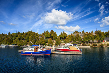 Fototapeta na wymiar Boats Moored At The Pier In The Big Tub Harbour