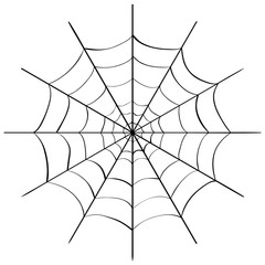 Spider web drawing. Hand drawn. Vector illustration.