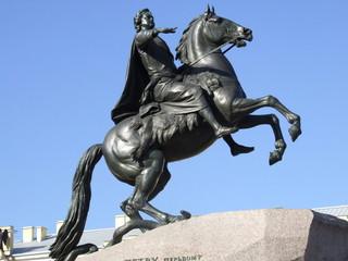 Fototapeta na wymiar monument to Peter The great (Bronze horseman) in St. Petersburg