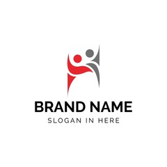 Facial Structure Layer Beauty vector illustrationtwo people doing gymnastic motion vector logo illustration