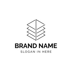 Facial Structure Layer Beauty vector illustrationS letters with line art layer style vector logo design illustration