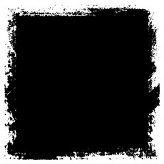 Grunge background black rectangular isolated on white background