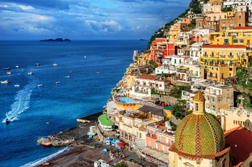 Vieille ville de Positano, côte amalfitaine, Italie