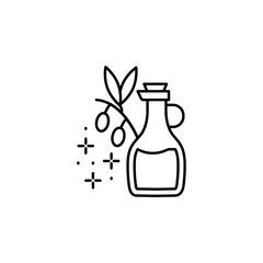 Oil olive icon. Simple line, outline vector of diet icons for ui and ux, website or mobile application