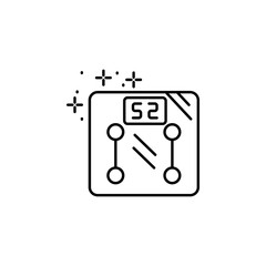 Libra weight icon. Simple line, outline vector of diet icons for ui and ux, website or mobile application