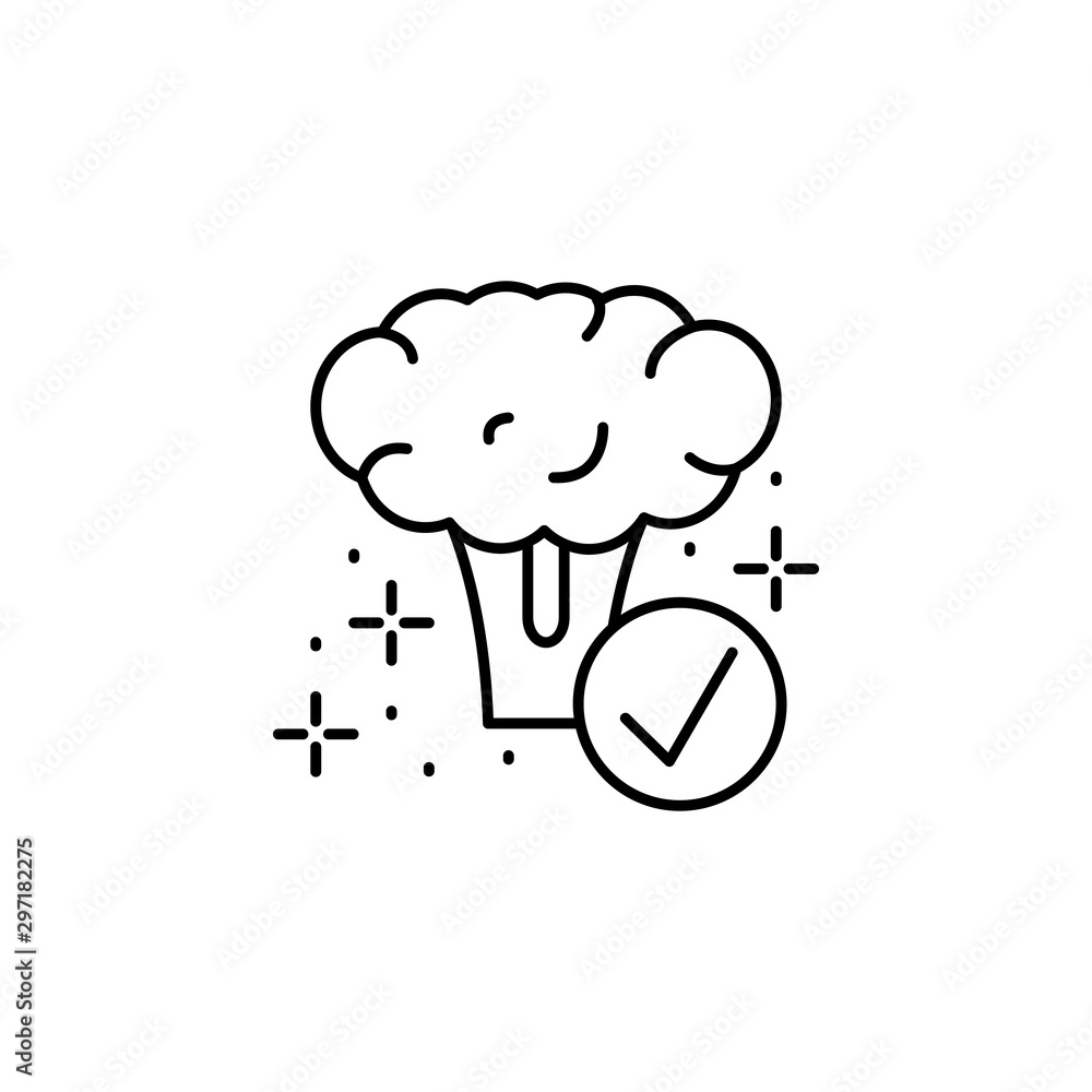 Aufkleber broccoli vegetables icon. simple line, outline vector of diet icons for ui and ux, website or mobile