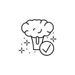 Broccoli vegetables icon. Simple line, outline vector of diet icons for ui and ux, website or mobile application