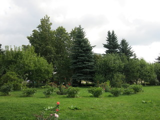 monastery garden landscape